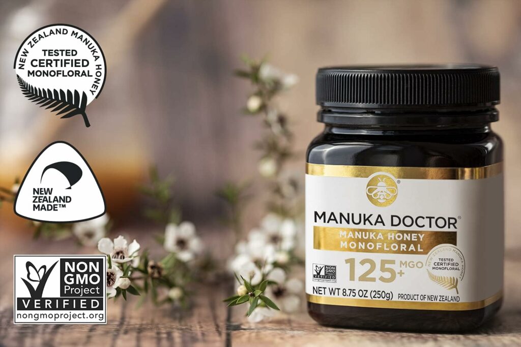 MANUKA DOCTOR - MGO 80+ SQUEEZY and MGO 125+ Manuka Honey Monofloral, 100% Pure New Zealand Honey. Certified. Guaranteed. RAW. Non-GMO