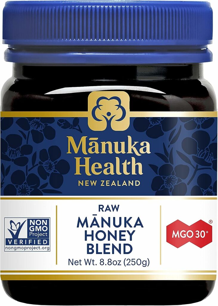 Manuka Health MGO 30+ Manuka Honey Blend (250g/8.8oz), Superfood, Authentic Raw Honey from New Zealand