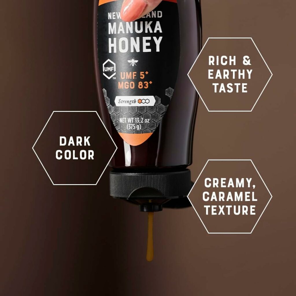 Nature Nates Manuka Honey UMF Certified 10+ | MGO 263+ - New Zealand Manuka Honey - All-Natural Sweetener, 13.2 oz Squeeze Bottle